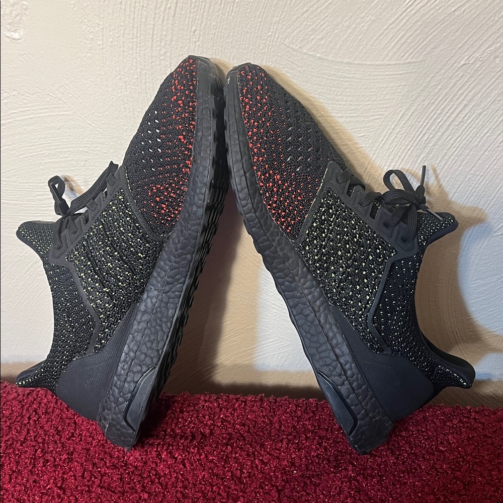 Adidas Mens Ultra Boost Clima Core Black / Solar Red Knit Shoes AQ0482 Size 11 - Picture 8 of 15